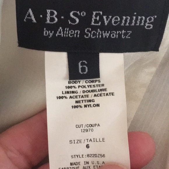 ABS Allen Schwartz Satin and Lace Prom/Party Dress - Picture 4 of 4